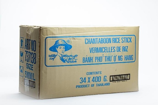 Pad Thai Chantaboon Rice Stick 5mm 34*400g(Farmer Brand)Ctn**PRO