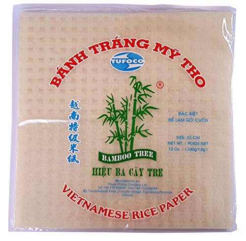 Rice Paper Banh Tran Square 22cm (Bamboo Tree)