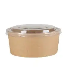 Kraft Paper Bowl 950ml with deksel 148*129*78, 32oz