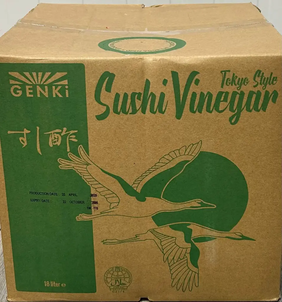 Halal Sushi Vinegar 18L (Genki) Gluten Free / CTN
