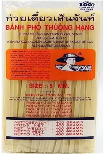 Pad Thai Rice Stick 3mm Straight Type, 30*400gm (Farmer Brand) / CTN